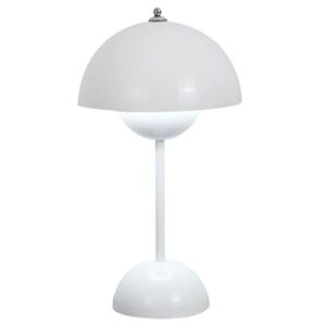 LED Tischlampe ,  Vintage Flowerpot Lampe, Pilz Lampe & Nachttischlampe，Weiß