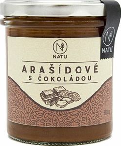NATU Arašídový krém s hořkou čokoládou 300g