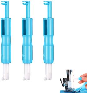 3 Stück Nähmaschinen-Nadeleinfädler, Automatischer Einfädler, Fester Nadeleinfädelhilfeinsatz (Blau)