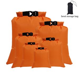 6 Stk Wasserfester Packsack Seesack Packsäcke Wasserdichte Trockentasche Aqua Bag Camping Orange