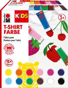Marabu KiDS T-Shirt Farbe Tube 36 ml 12er Set