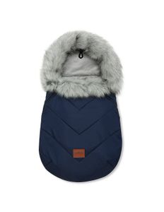 Bellochi Darm Blue Footbag kočíka zimná zimná notná taška Buggy zima - certifikovaná eko -tex - útulný teplý zimný kočík so zipsom a kožušinou - x -darkblue