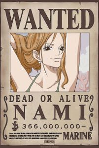 Gb Eye One Piece Wanted Nami Plakat Golden  Golden One Size