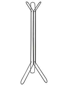 BELIANI Stehender schwarzer Metallkleiderbügel 162 cm für Flurmäntel