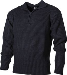 MFH Pullover, "Troyer", mit Reißverschluss, blau