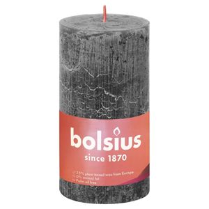 Bolsius Rustikale Stumpenkerzen Shine 4 Stk. 130x68 mm Sturmgrau