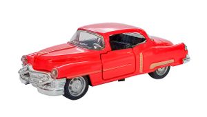 Retro Auto Modell mit Rückzug 1:38 Modellauto Metall Spielzeugauto 50 (Rot)