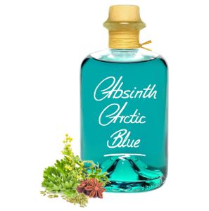 Absinth Arctic Blue 0,7L Eisbonbon Mit maximal erlaubten Thujon 35mg/L 55%Vol