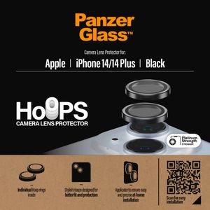 PanzerGlass Hoops iPhone 14 Ochrona obiektywu aparatu ze szkła hartowanego - przyjazna dla etui