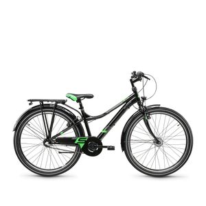 S'COOL Urban steel ltd 26-3 Black/Neon Green | Kinderfahrrad | Jugendfahrrad | 26 Zoll | 3-Gang