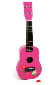 !! Kindergitarre rosa mit Motiv, 52 cm