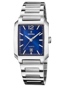 Festina F20679/3 dámské hodinky z nerezové oceli s datem stříbrné