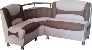 Eckbank "Samba NEW", Sitzbank cappuccino-braun, mit Ablage und Stauraum 164x128 cm Polsterbank, Truhenbank