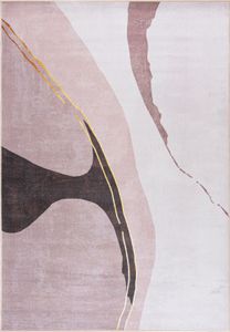 Mazovia Dywan - Beżowy Nowoczesny Geometryczny, Glamour - Salon, Sypialnia, Jadalnia, Biuro - Niskie Runo - Prostokąt - Nowoczesny Stylowy - 140x200 cm