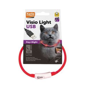 Karlie Visio Light Cat LED trubica s USB - červená