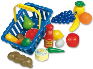 Dohany Kinder Supermarkt Einkaufskorb m. Spiellebensmittel 18-tlg. Kaufladen +3J