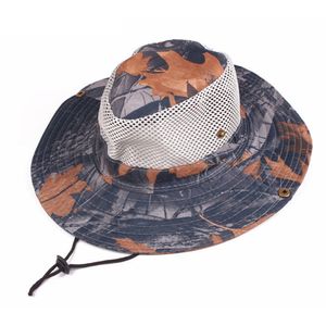 Atmungsaktives Mesh-Sonnenschutz-Hut Boonie Outdoor-Jagd-Mütze für den Sommer, Camo, Kaffeefarben, Unisex