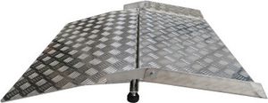 WORHAN Mobil Schwellenrampe Variable Höhenverstellung Ladeplattform Stufenrampen Rollstuhlrampe Alu Aluminium Rampe Türschwellenrampe TR87