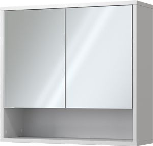 Vicco Badspiegelschrank Eliza, 70 x 65 cm mit 2 Türen, Weiß