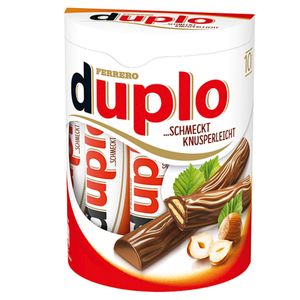 Duplo 10 tabliczek mlecznej czekolady z wafelkiem 182g