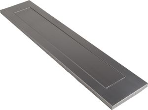 Briefeinwurf Aluminium mit Feder gerades Modell nach innen öffnend - Pro Stück