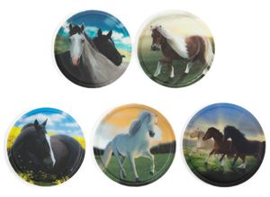 ergobag Kletties 5ks sada příslušenství Obrázky na suchý zip s plakátem Divocí koně