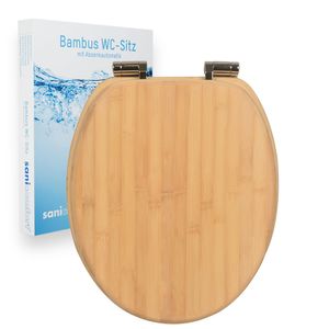 sanicomfort WC Sitz Bamboo light mit Absenkautomatik