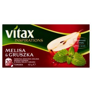 Vitax Inspirations Früchte- und Kräutertee mit Melissen- und Birnengeschmack 40 g (20 X 2 g)