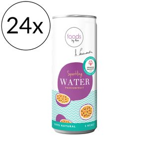 24x Wasser Maracuja 330ml Foods by Ann, 24er Pack (24x 330ml) - 1 Tray, natürliche Fruchtsäfte, nur 3 kcal pro Dose, Ohne Zusatz von Zucker oder Süßungsmitteln