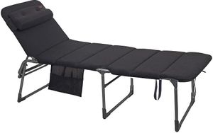 Crespo AP-363, 140 kg, Camping-Liege, 3 Bein(e), 7,72 kg, Stoff, Schwarz