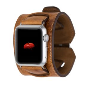 Apple Watch Armband für Series 7 / SE /1-6 Echtes Leder Ersatzarmband für Apple Watch 42 / 44 / 45mm für Männer & Frauen Handgefertigt Geschenk