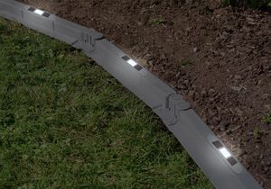 Juwel LED-Leuchte für Rasenkanten warm-weiß Dämmerungssensor Gartenbeleuchtung