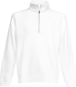 Pánská mikina Fruit Of The Loom se zipem na hrudi BC358 (XL) (bílá)