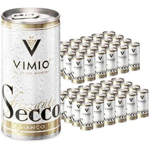 Vimio mein Wein, mein Style, mein Moment spritziger Trinkgenuss Secco Frizzante Perlwein 10,5% 200ml, Menge:48 Stck.