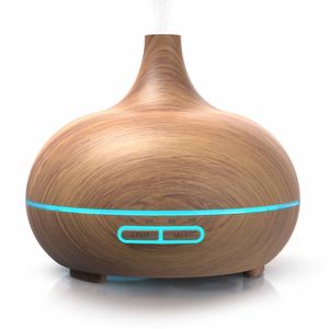 Arendo Aroma Diffuser in Holz Design mit LED - Diffusor / Timer Funktion /  7-Farben Wechsel / 300ml