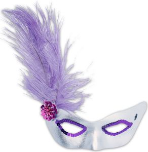 Venezianische Maske für Karneval oder Party "CHARLETTE" # 3 SILBER LILA FLIEDER
