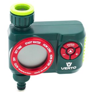 VERTO Bewässerungsuhr mit LCD-Display, Bewässerungsuhr, Bewässerungsautomatik, Bewässerungsuhr, max. 360 min.