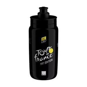 Elite Cycling Fly TDF Map Bottle Black 550 ml Fahrradflasche