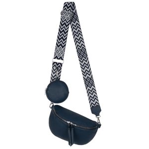 Bauchtasche  Umhängetasche Crossbody-Bag Hüfttasche Kunstleder Italy-Design D.BLUE