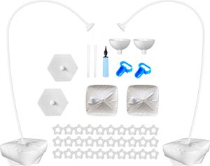 Ballonbogenständer-Set, frei biegbare Form, stabil, zuverlässig, einfache Installation, Halbbogen-Ballonständer, Zubehör für Hochzeitsfeiern B