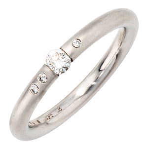 JOBO Damen Ring 950 Platin 4 Diamanten Brillanten 0,20ct. Größe 54 JOBO Damen Ring 950 Platin 4 Diamanten Brillanten 0,20ct. Größe 54
