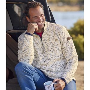 Atlas For Men - Pullover mit halbem Reißverschluss für Herren AF1899 (XXL) (Ecru) Atlas For Men - Pullover mit halbem Reißverschluss für Herren AF1899 (XXL) (Ecru)
