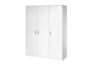 Schardt Kleiderschrank mit 3 Türen Classic White - Maße: 135 cm x 182 cm x 53 cm - Farbe: Weiß, 06 493 02 00