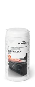 DURABLE plastikowe ściereczki czyszczące SUPERCLEAN BOX 100,570802 biały