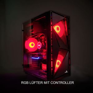 PC Store NCA Gaming PC GLIDER Intel XEON 10 Kerner | NVIDIA RTX 3050 6GB | 32GB RAM 240GB 2TB HDD | RGB Lüfter mit Controller | Wasserkühlung | WLAN 5