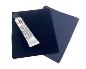 Reparatur Spezial-Flickzeug blau für Velour Luftbett Matratzen 2x Flicken 1x Kleber