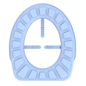 Silikon -Toilettensitzabdeckung wiederverwendbarer wasserdichte tragbare tragbare in öffentliche Toiletten für Erwachsene und Kinder sauber aufbewahren-Blau