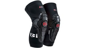 G-Form Pro-X3 Mountain Bike Knee Guards - flexibilné chrániče kolien, farba:black - čierna, veľkosť:XXL
