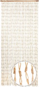Kobolo Door Curtain Paper Curtain Circles beige - Balkonové / terasové dveře - 90x200 cm