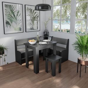 Livinity® jedálenský stôl so stoličkou Roman, 90 x 60 cm, čierny